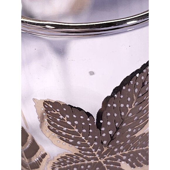 Set Of 6 Vintage Mid-Century Modern Gold Leaf Pattern Cordial Glasses - Picture 8 of 14